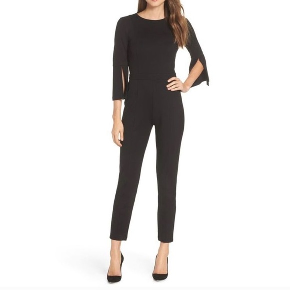 black slim jumpsuit
